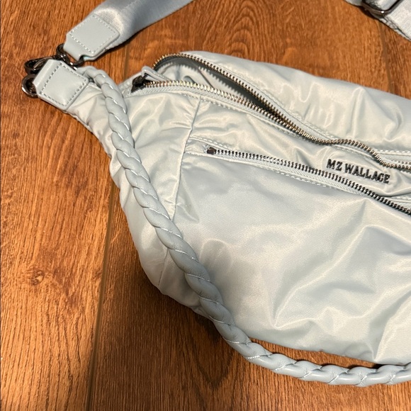 MZ Wallace Silver Blue Crosby Sling Bag NEW!! - Picture 3 of 6